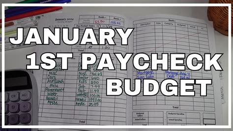 1st Paycheck Budget January 2024 | Lets start the year off right! - YouTube