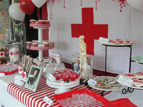 I need suggestions for cool food items.how to set it up.what to include. Dessert table | Nursing graduation party, Nursing ...