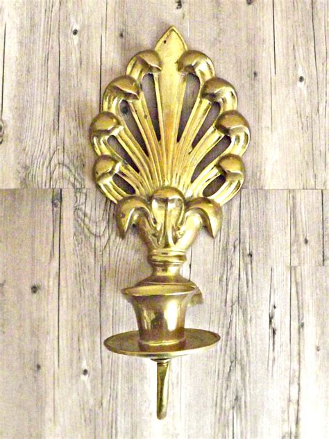 Vintage antique industrial bowl sconce loft cofe rustic wall light glass lamp. Solid Brass Wall Sconce, Fleur De Lis, Candle Wall Sconce ...
