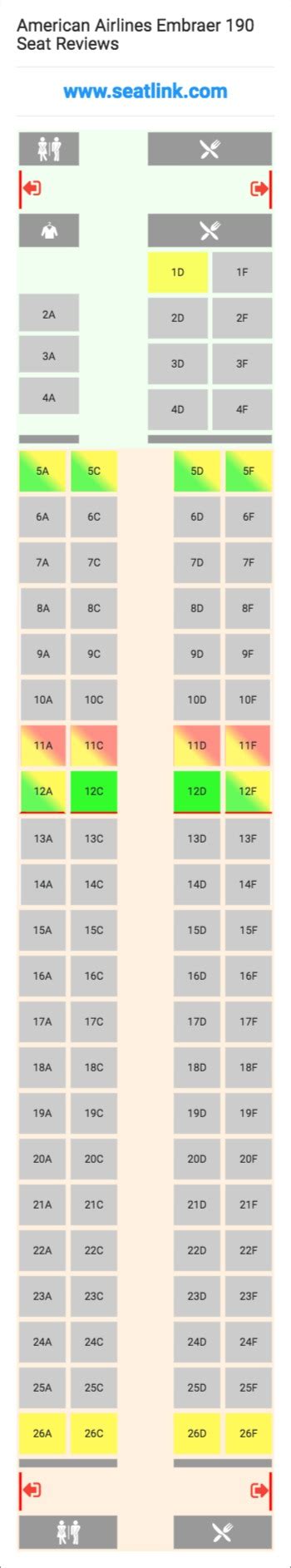 American Airlines Embraer Erj 175 Seat Map