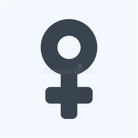 Icon Female Glyph Style Stock Vector Illustration Of Gender 234637383