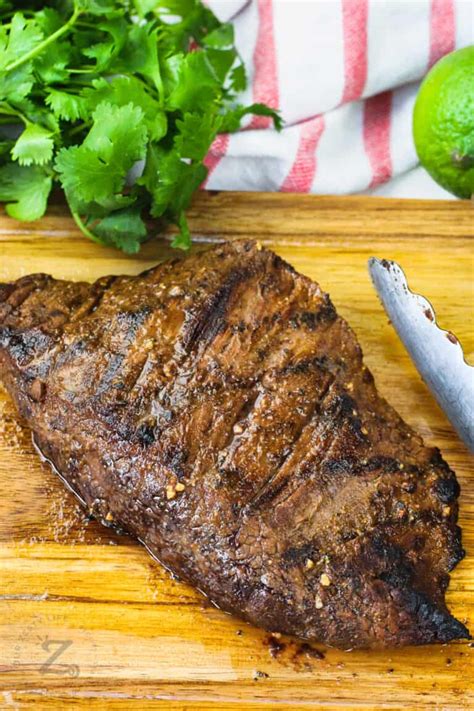 Grilled Flank Steak Marinated Steak Recipe Our Zesty Life