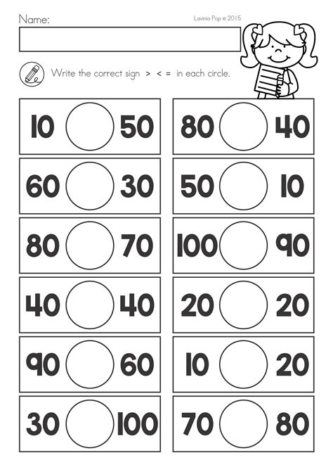 Comparing Numbers Up To 1200 Worksheets