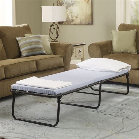 Single Portable Folding Bed W Memory Foam Mattress Cot Sleeper Roll