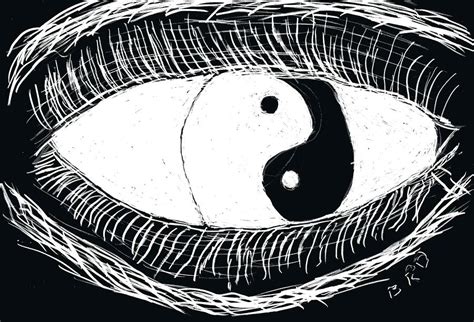 Yin Yang Eye Drawing By Branwen Drew Fine Art America