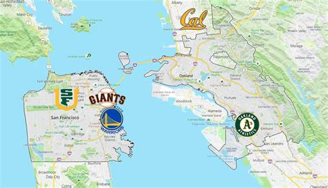 Sports Teams In San Franciscooakland Sport League Maps