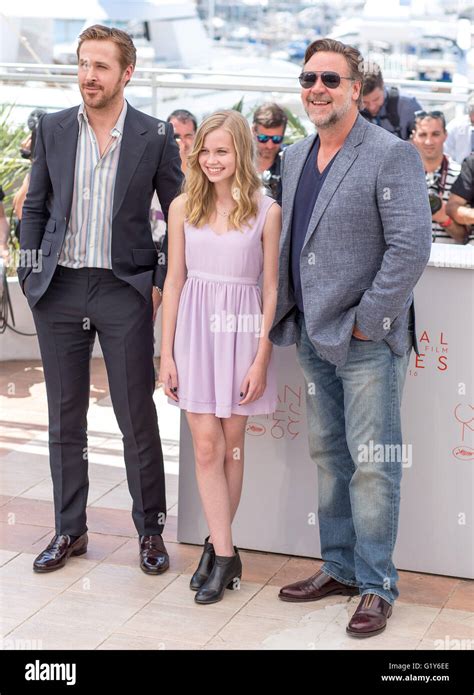 ryan gosling angourie rice russell crowe actors the nice guys photocall 69 th cannes film