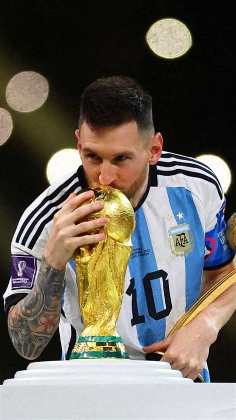 Messi World Cup Trophy Wallpaper Ixpap