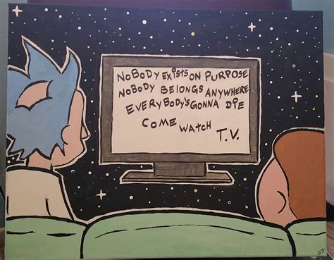 Rick And Morty Quote Painting By D J I N On Deviantart