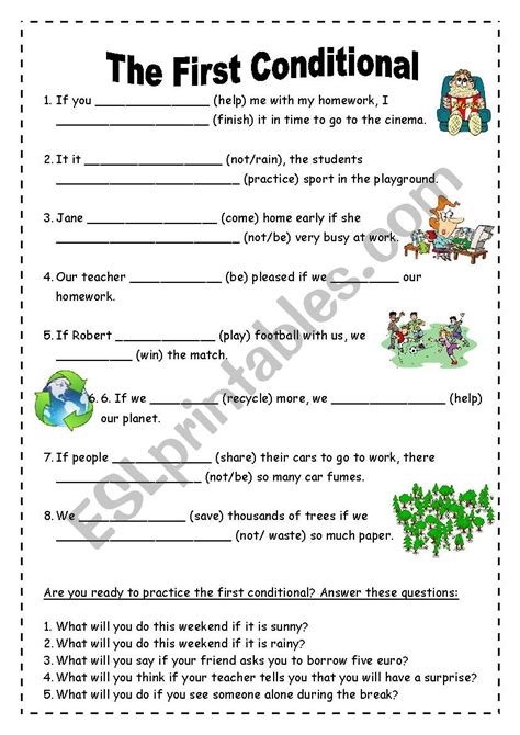 The First Conditional Esl Worksheet By Marymary7591