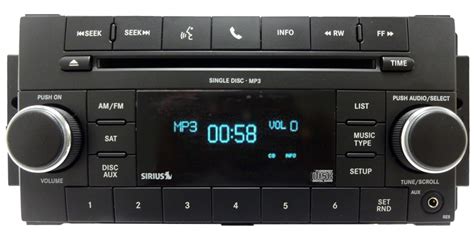 Dodge Dakota Ram Caliber Jeep Wrangler Radio Res Cd Player Sirius Aux