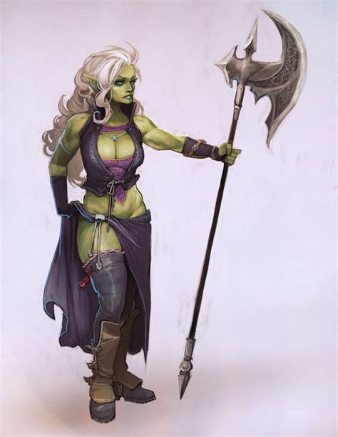 Alexis Flower On Twitter Female Orc Dungeons And Dragons Characters