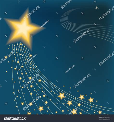 Shooting Star Background Vector Illustration 48269017 Shutterstock