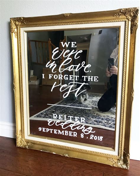 Mirror Wedding Welcome Sibn Custom Wedding Signs