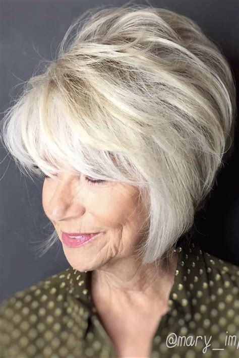 21 Short Layered Hairstyles For Women Over 60 With Thick Hair 