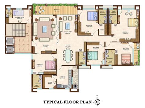 5 Bhk Floor Plan Floorplansclick