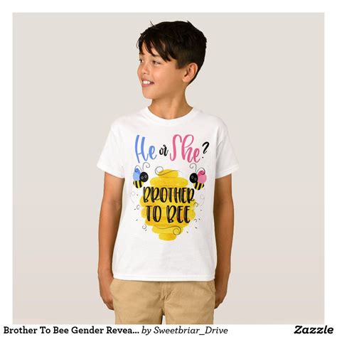 Brother To Bee Gender Reveal What Will It Bee Cute T Shirt Bee Gender