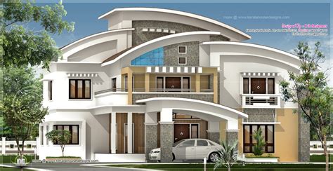 3750 Square Feet Luxury Villa Exterior Kerala Home Design And Floor Plans