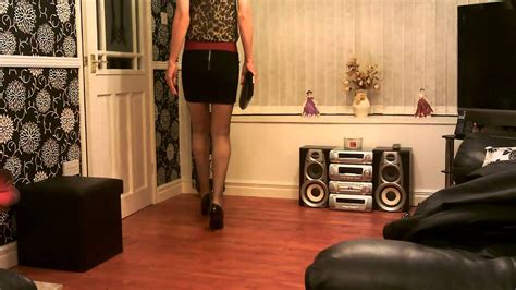 Crossdresser In A Mini Skirt And Black Heels 10092014