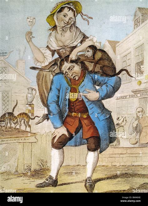 los juicios de matrimonio en una caricatura inglesa del siglo xviii fotografía de stock alamy