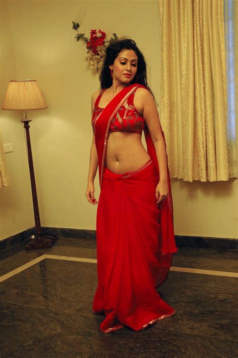 Sadha Armpit And Navel In Red Saree Nagin Dance Hd Latest Tamil