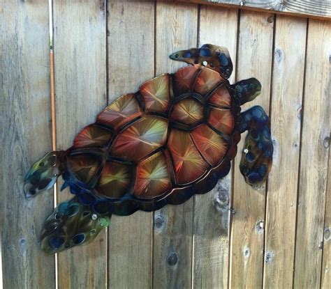 Large Sea Turtle Wall Decor Garden Art Outdoor Patio Sculpture