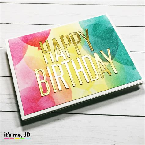 Homemade birthday card ideas can make this special occasion memorable. ink blend balloon, 5 DIY Birthday Cards, Handmade easy, and simple Birthday Card Ideas - It's Me, JD