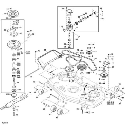 John Deere 54d Auto Connect Mower Deck Parts Diagram