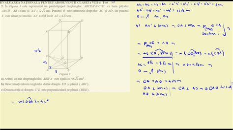 Contestatiile si calcularea mediilor lucrarile au fost corectate prin rotatie, in alte judete decat in cele de origine. Evaluare Nationala 2020, Test 37 III02- Paralelipiped ...