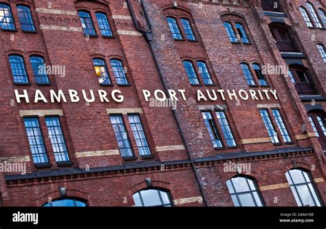 Hamburg Port Authority Building Close Up Stock Photo Alamy