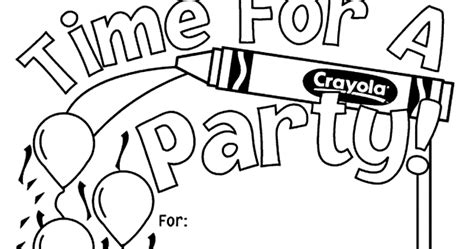 Word party coloring pages free. Coloring & Activity Pages: "Time For A Party!" Color-Your ...
