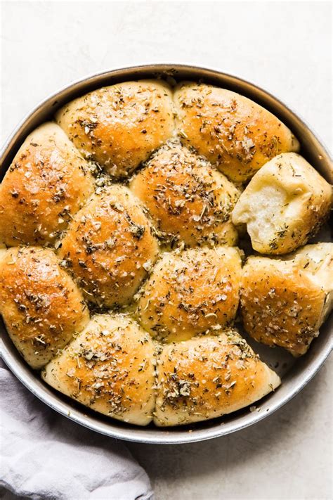 Big pizza flavor comes through in these rolls, thanks to the peppers, mushrooms, olives and pepperoni. Herby Rhodes Rolls (amazing frozen dinner roll hack ...