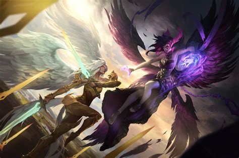 Artstation League Of Legends Wild Rift Kayleandmorgana Key Art