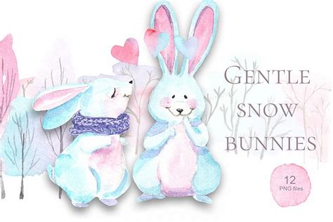 Gentle Snow Bunnies