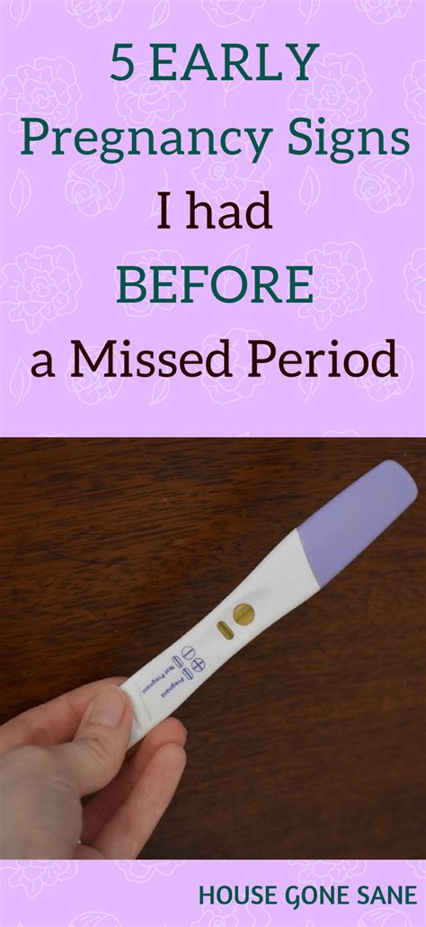 Early Pregnancy Signs I Had Before A Missed Period House Gone Sane