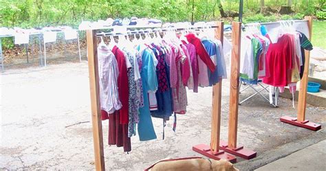 With diy projects soaring in. Garage Sale HangOut™ | Clothing rack, Diy clothes rack ...