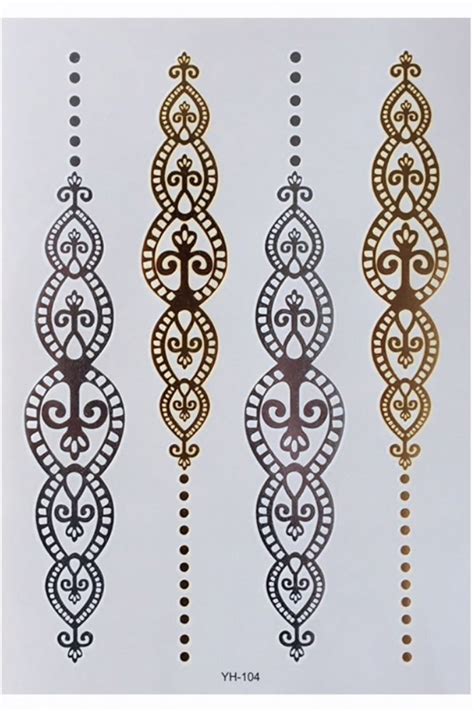 Brow spa threading (next to bp gas & skechers) 10 lincoln highway #102a , fairview heights, illinois 62208, united states. Metallic Henna Tattoo Sticker | Henna tattoo stickers ...