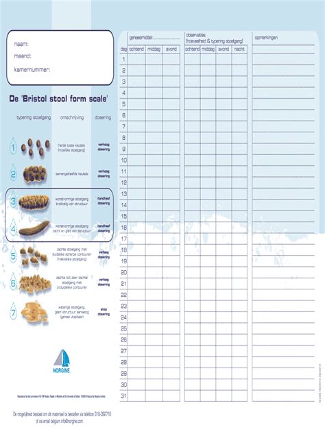 Bowel Movement Chart Fill Out And Sign Online Dochub