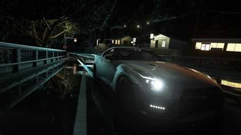 Driveclub, Nissan Skyline GT R R35, Japan, Rain, Road, Lights, Night