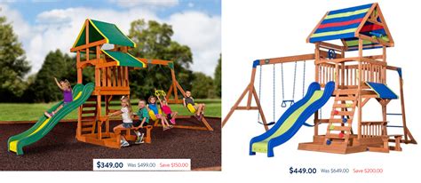 swing sets sale backyard discovery tucson cedar wooden swing set 349 reg 499 backyard