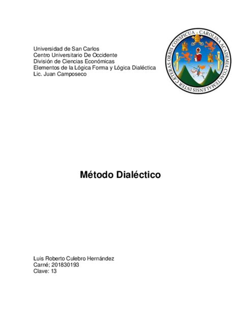 Doc Método Dialéctico Luis Culebro