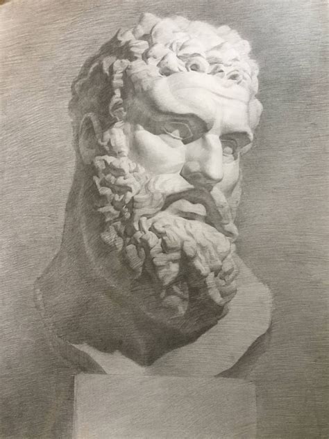 Heracles Head Drawing Drawing By Anastasiia Starova Portraiture