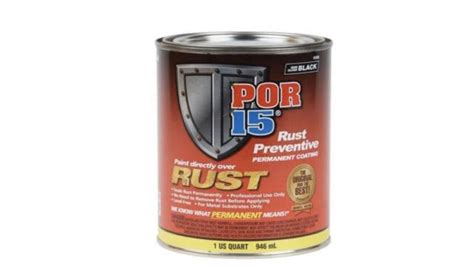 Por 15 45404 Rust Preventative Semi Gloss Black Coating Quart Por