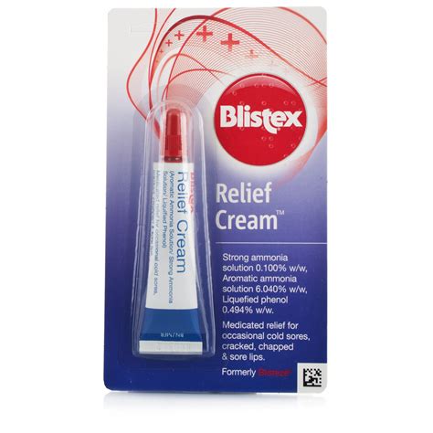 Blistex Relief Cream 5g Cold Sores Chemist Direct