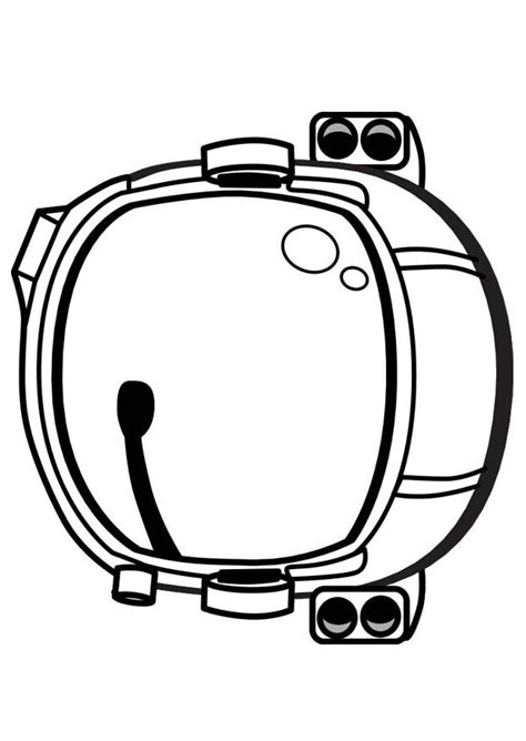 The astronaut coloring pages also available in pdf file that you can download for free. coloring page- Astronaut Helmet | Kindergarten | Pinterest