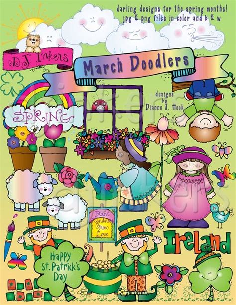 March Clip Art Spring Clip Art St Patricks Day Leprechaun Clipart