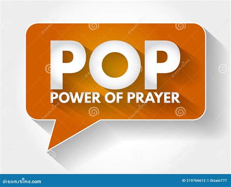 Pop Power Of Prayer Acronym Message Bubble Concept Background
