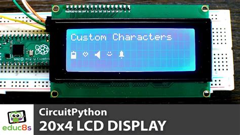 Raspberry Pi Pico 20x4 LCD Display Tutorial Using CircuitPython YouTube