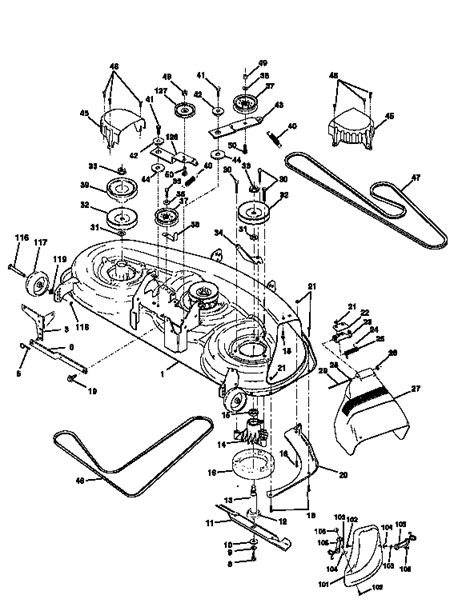 Sears Lawn Tractor Parts Diagram Craftsman Parts Diagram Mower Deck