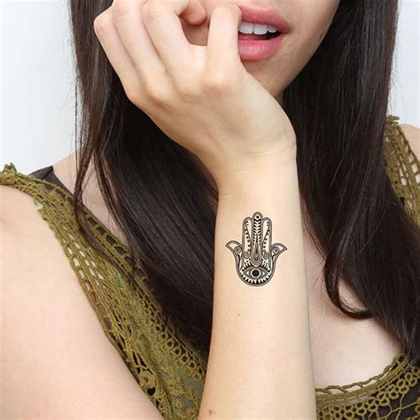 Cover Up Tatuaje Temporal Conjunto de 2 image 1 | Hamsa tattoo, El
